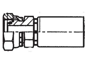 1CA55-10-4 Parkrimp Permanent Female Metric L - Swivel - Straight (24° Cone with O-Ring) 1CA55-10-4 55 Series 1CA55