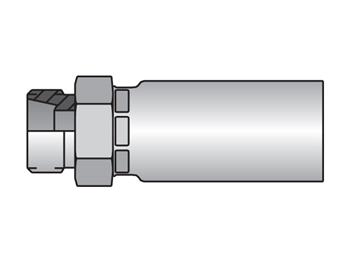 1D055-6-3 Parkrimp Permanent Male Metric L - Rigid - Straight (24° Cone) 1D055-6-3 55 Series 1D055