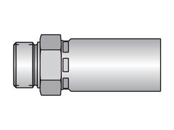 1D955-8-8 Parkrimp Permanent Male BSP Parallel Pipe - Rigid - Straight (60° Cone) 1D955-8-8 55 Series 1D955