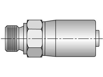 1D9HY-8-8 Parkrimp Permanent Male BSP Parallel Pipe - Rigid - Straight (60° Cone) 1D9HY-8-8 HY Series 1D9HY