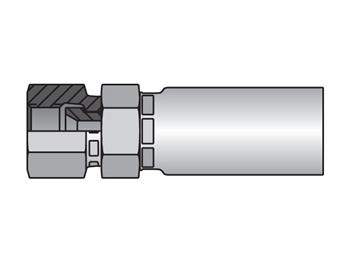 1FU55-8-8 Parkrimp Permanent Female BSP Parallel Pipe - Swivel - Straight (30° Flare) 1FU55-8-8 55 Series 1FU55