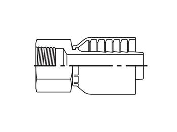 1GF43-4-4 Parkrimp Permanent Female Fixed Line Pump Grease 1GF43-4-4 43 Series 1GF43
