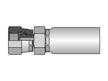 1GU55-8-8 Parkrimp Permanent Female BSP Parallel Pipe - Swivel - Straight (60° Cone) 1GU55-8-8 55 Series 1GU55