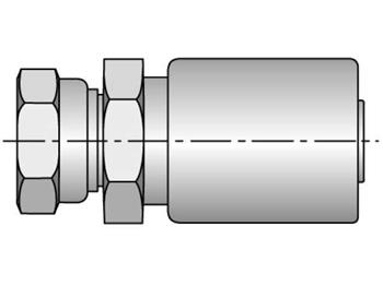 1GUHY-12-12 Parkrimp Permanent Female BSP Parallel Pipe - Swivel - Straight (60° Cone) 1GUHY-12-12 HY Series 1GUHY