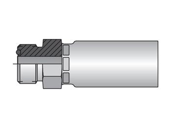 1J056-6-6 Parkrimp Permanent Male Seal-Lok - Rigid - Straight (with O-Ring) 1J056-6-6 56 Series 1J056