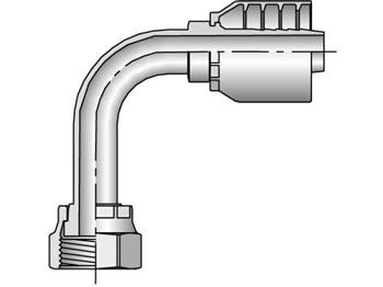 1J170-10-10 Parkrimp Permanent Female Seal-Lok - Swivel - 90° Elbow - Long Drop 1J170-10-10 70 Series 1J170