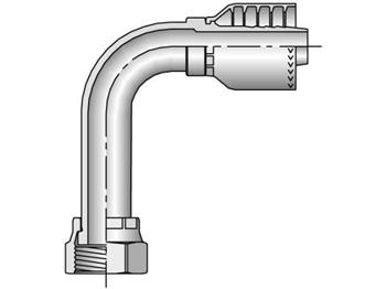 1J171-10-10 Parkrimp Permanent Female Seal-Lok - Swivel - 90° Elbow - Long Drop 1J171-10-10 71 Series 1J171