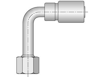 1J1HY-10-8 Parkrimp Permanent Female Seal-Lok - Swivel - 90° Elbow - Long Drop 1J1HY-10-8 HY Series 1J1HY