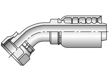 1J777-12-12 Parkrimp Permanent Female Seal-Lok - Swivel - 45° Elbow 1J777-12-12 77 Series 1J777