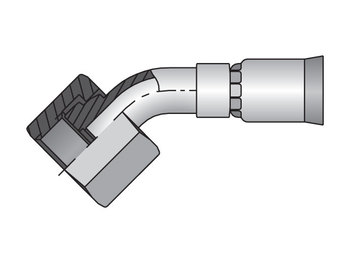 1J791N-6-6 Parkrimp Permanent Female Seal-Lok - Swivel - 45° Elbow 1J791N-6-6 91N Series 1J791N