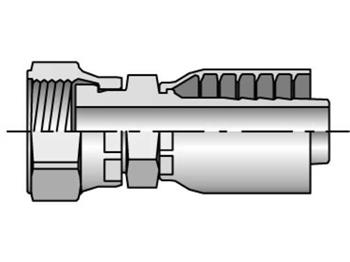 1JC43-10-10C Parkrimp Permanent Female Seal-Lok - Swivel - Straight - Short 1JC43-10-10C 43 Series 1JC43