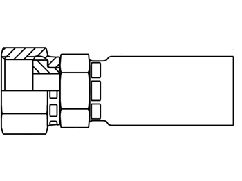 1JC57-4-2 Parkrimp Permanent Female Seal-Lok - Swivel - Straight - Short 1JC57-4-2 57 Series 1JC57
