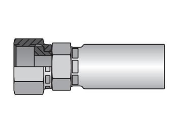 1JC58-12-10 Parkrimp Permanent Female Seal-Lok - Swivel - Straight - Short 1JC58-12-10 58 Series 1JC58