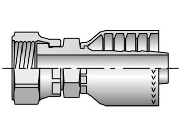 1JC71-8-8 Parkrimp Permanent Female Seal-Lok - Swivel - Straight - Short 1JC71-8-8 71 Series 1JC71