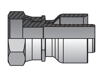 1JC93N-16-16 Parkrimp Permanent Female Seal-Lok - Swivel - Straight - Short 1JC93N-16-16 93 Series 1JC93N
