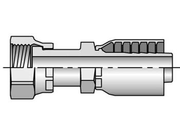 1JS43-10-12 Parkrimp Permanent Female Seal-Lok - Swivel - Straight - Long 1JS43-10-12 43 Series 1JS43