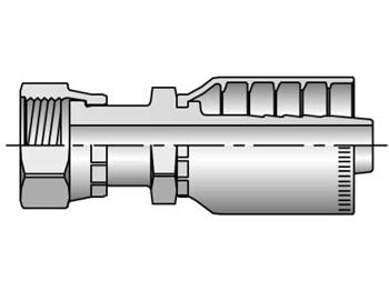 1JS78-20-20 Parkrimp Permanent Female Seal-Lok - Swivel - Straight - Long 1JS78-20-20 78 Series 1JS78