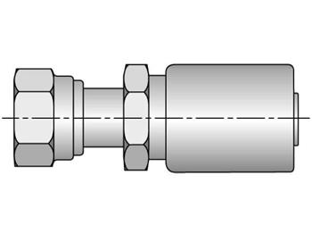 1JSHY-6-6 Parkrimp Permanent Female Seal-Lok - Swivel - Straight - Long 1JSHY-6-6 HY Series 1JSHY