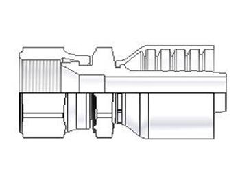 1KU71-12-12 Parkrimp Permanent Female Metric - Swivel - Straight (30° Flare) 1KU71-12-12 71 Series 1KU71