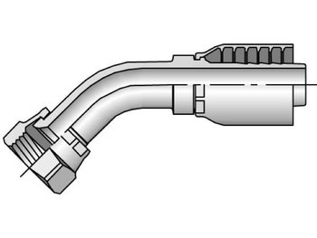 1L743-8-8 Parkrimp Permanent Female JIC 37° - Swivel - 45° Elbow - Medium Drop 1L743-8-8 43 Series 1L743