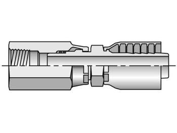 1S243-4-4 Parkrimp Permanent Female NPTF Pipe - Swivel - Straight 1S243-4-4 43 Series 1S243