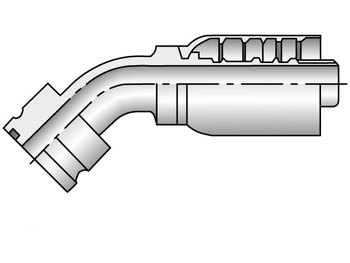 1X777-16-16 Parkrimp Permanent Flange – 45° Elbow – Full flange system for Code 61 or Code 62 1X777-16-16 77 Series 1X777