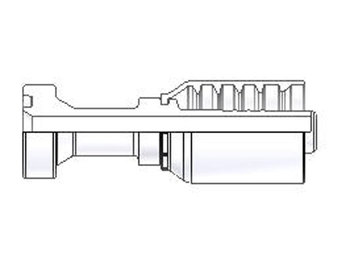 1XA79-16-16 Parkrimp Permanent Caterpillar® Flange Head - Straight 1XA79-16-16 79 Series 1XA79
