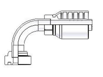 1XN78-12-12 Parkrimp Permanent Caterpillar® Flange Head - 90° Elbow 1XN78-12-12 78 Series 1XN78