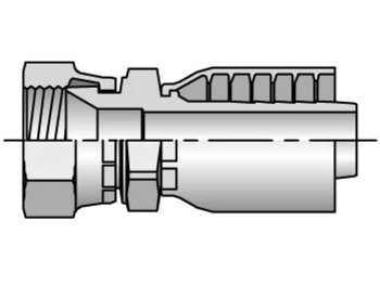 1XU43-12-12 Parkrimp Permanent Female Metric - Swivel - Straight (30° Flare) 1XU43-12-12 43 Series 1XU43