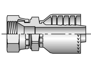 1XU71-12-12 Parkrimp Permanent Female Metric - Swivel - Straight (30° Flare) 1XU71-12-12 71 Series 1XU71