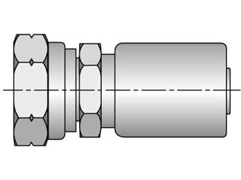 1XUHY-10-10 Parkrimp Permanent Female Metric - Swivel - Straight (30° Flare) 1XUHY-10-10 HY Series 1XUHY