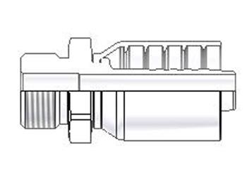 1Z578-16-16 Parkrimp Permanent Male BSP Parallel Pipe with O-Ring - Rigid Straight 1Z578-16-16 78 Series 1Z578