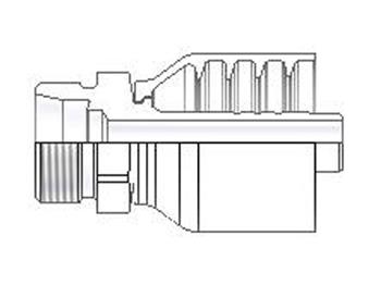 1ZM70-22-10 Parkrimp Permanent Male 24° Cone Metric - Rigid - Straight 1ZM70-22-10 70 Series 1ZM70
