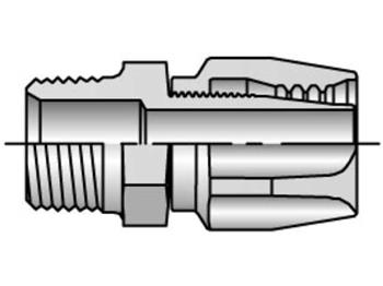20121-4-5 Field Attachable Shell & Nipple Male NPTF Pipe - Rigid - Straight 20121-4-5 21 Series 20121