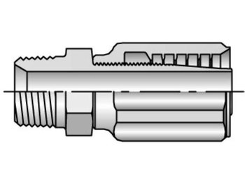 20142-12-12 Field Attachable Shell & Nipple Male NPTF Pipe - Rigid - Straight 20142-12-12 42 Series 20142