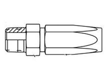 20151-16-16 Field Attachable Shell & Nipple Male NPTF Pipe - Rigid - Straight 20151-16-16 51 Series 20151