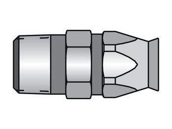 20190-20-20 Field Attachable Shell & Nipple Male NPTF Pipe - Rigid - Straight 20190-20-20 90 Series 20190