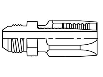 201BA-16-16 Field Attachable Shell & Nipple Male NPTF Pipe - Rigid - Straight 201BA-16-16 BA Series 201BA