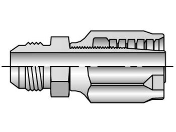 20330-10-10 Field Attachable Shell & Nipple Male JIC 37° - Rigid - Straight 20330-10-10 30 Series 20330