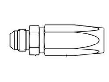 20351-8-8 Field Attachable Shell & Nipple Male JIC 37° - Rigid - Straight 20351-8-8 51 Series 20351
