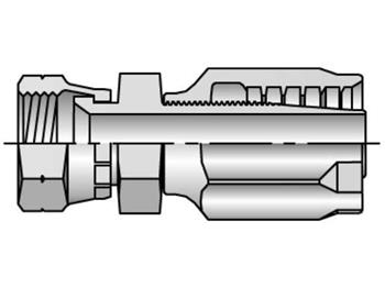 20830-6-6 Field Attachable Shell & Nipple Female SAE 45° - Swivel - Straight 20830-6-6 30 Series 20830