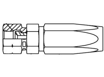 20851-6-6 Field Attachable Shell & Nipple Female SAE 45° - Swivel - Straight 20851-6-6 51 Series 20851