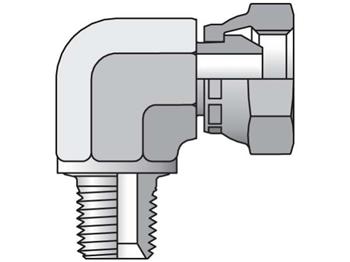 2107-16-20 Male Pipe Elbow NPTF / NPSM Swivel 2107-16-20 Pipe Swivel 90° Elbow 2107