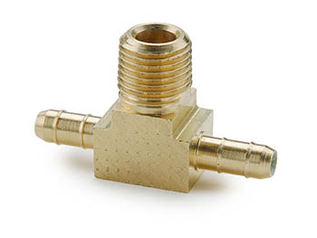 232-4-2 Parker Dubl-Barb Brass Male Branch Tee 232-4-2 Male Branch Tee 232