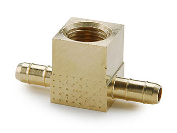 237-4-2 Parker Dubl-Barb Brass Female Branch Tee 237-4-2 Female Branch Tee 237