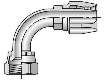 23921-5-5 Field Attachable Shell & Nipple Female JIC 37° - Swivel - 90° Elbow - Short Drop 23921-5-5 21 Series 23921