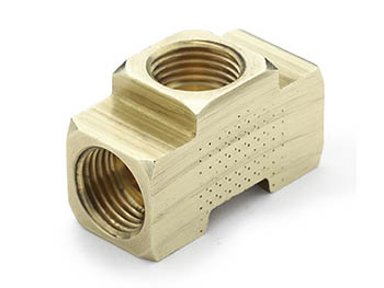 244IFHD-6 Parker 45° Inverted Flare Brass Union Tee - Ref. SAE J512 040401 244IFHD-6 Union Tee 244IFHD
