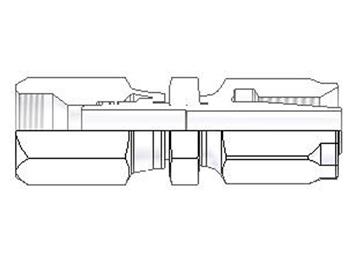 24830-16-16 Field Attachable Shell & Nipple Female JIC 37° - Swivel - Straight 24830-16-16 30 Series 24830