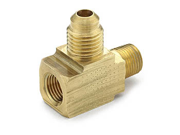 256F-4-2 Parker 45° Flare Brass Adapter Tee - Ref. SAE J512 and J513 256F-4-2 Adapter Tee 256F