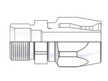 26121-10-10 Field Attachable Shell & Nipple Male SAE Compression Seat (without Nut or Sleeve) 26121-10-10 21 Series 26121